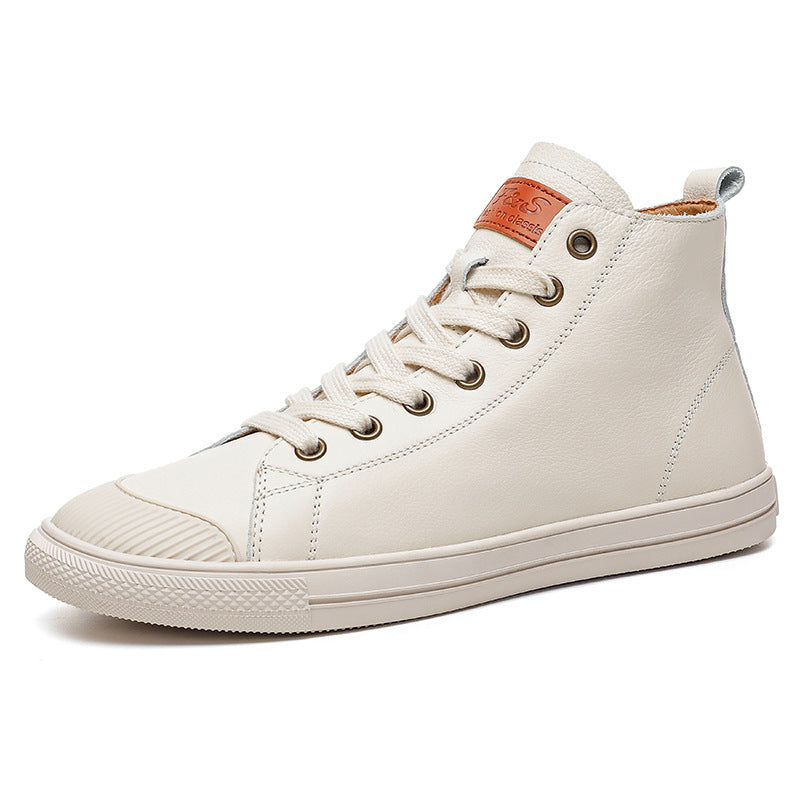 Charming Genuine White Comfortable Muffin Flat Women's Casual Shoes