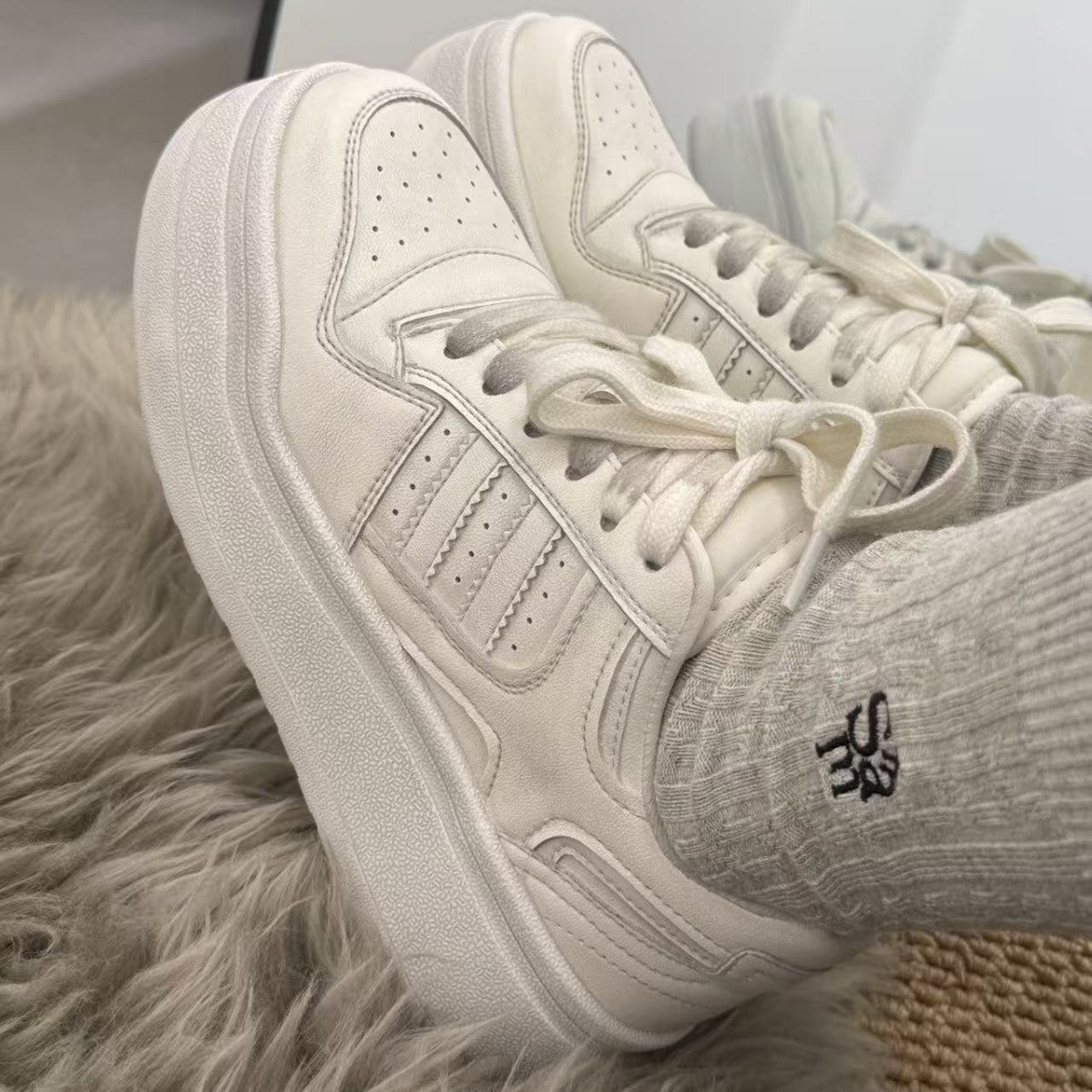 Attractive Trendy Women's Platform White Sports Women's Casual Shoes