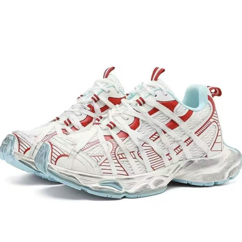 Bandage Big Head Thick Bottom Height Increasing Low Top Men's Casual Shoes