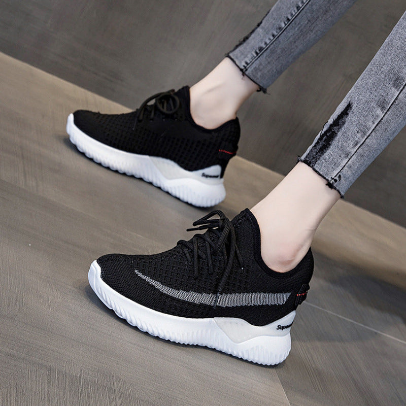 Casual Women's Breathable Height Increasing Insole Sneakers