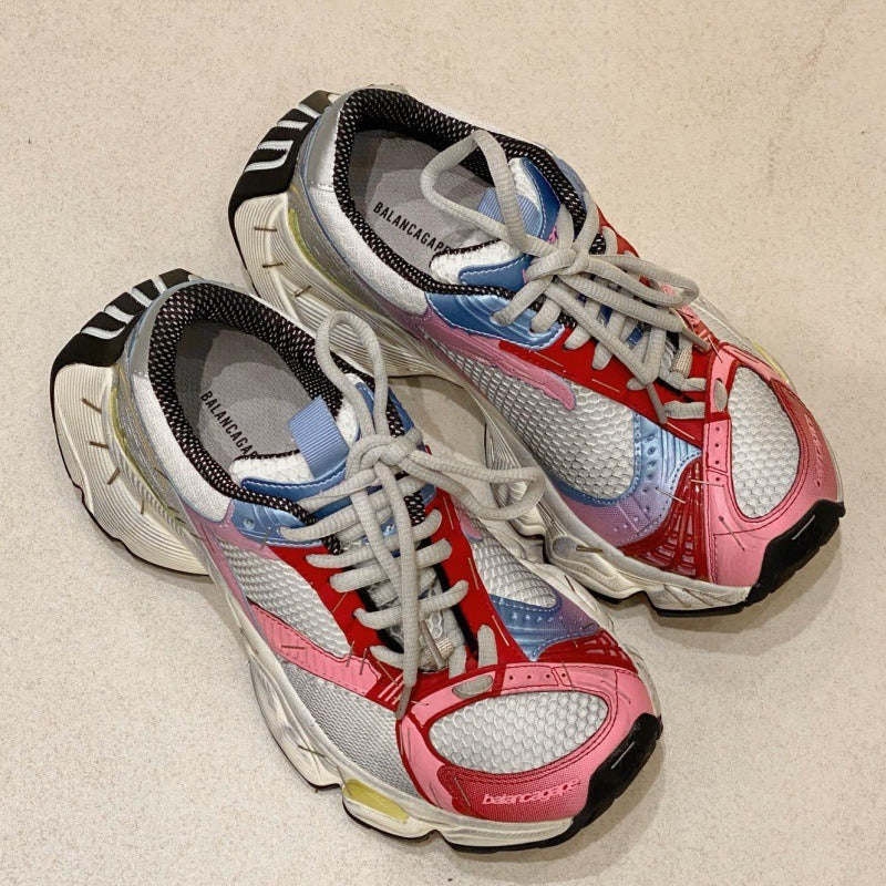 Autumn Stapler Dad Retro Distressed Thick Bottom Breathable Men's Casual Shoes